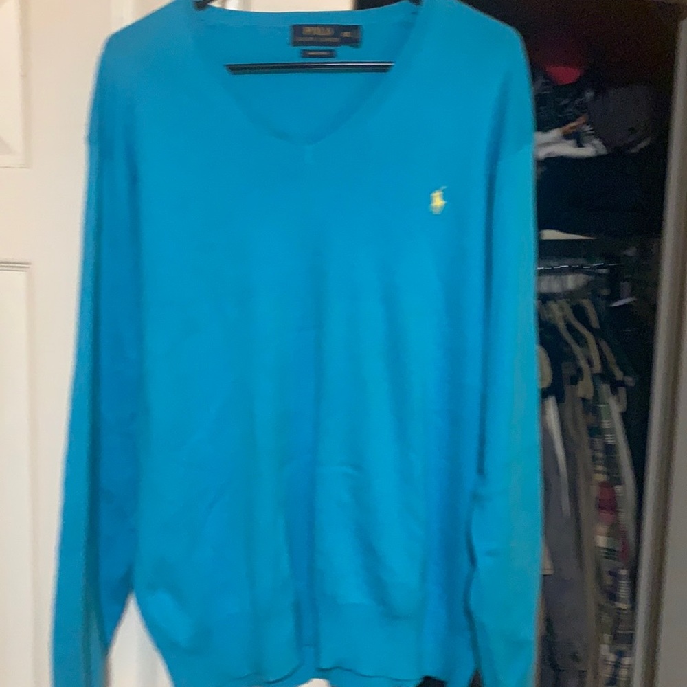 Polo by Ralph Lauren 100% Pima Cotton V-neck Sweater XXL